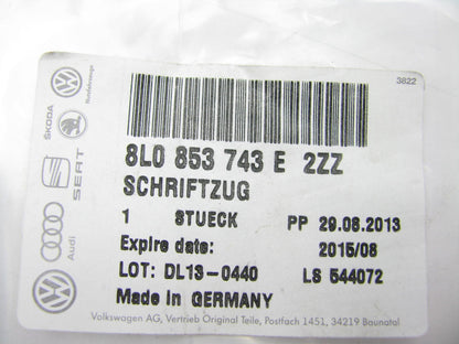 NEW GENUINE 1997-2003 Audi A3 1.8 Badge Emblem OEM Audi # 8L0853743E2ZZ