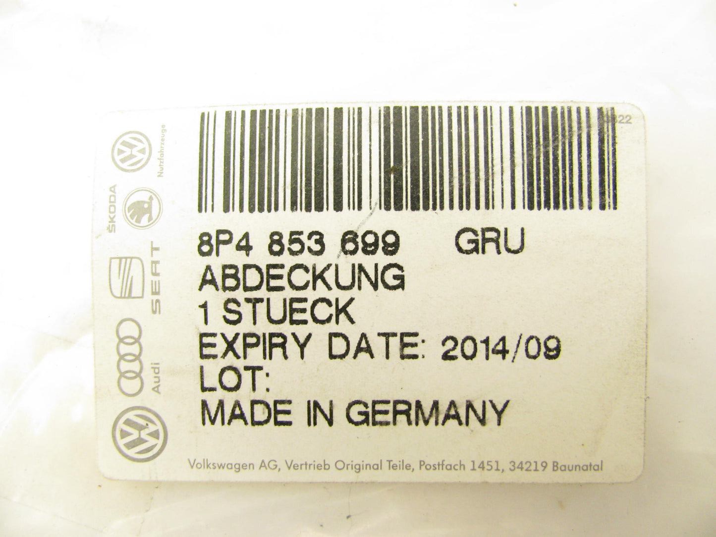 New Genuine OEM Rear Left Quater Panel Trim Moulding For Audi 8P4853699