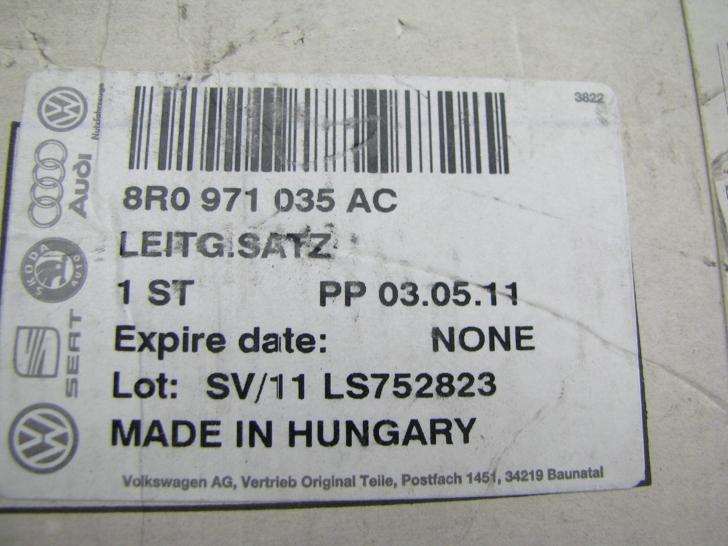 NEW GENUINE OEM Left Side Door Wire Harness 2009-2011 Audi Q5 2.0L 8R0971035AC