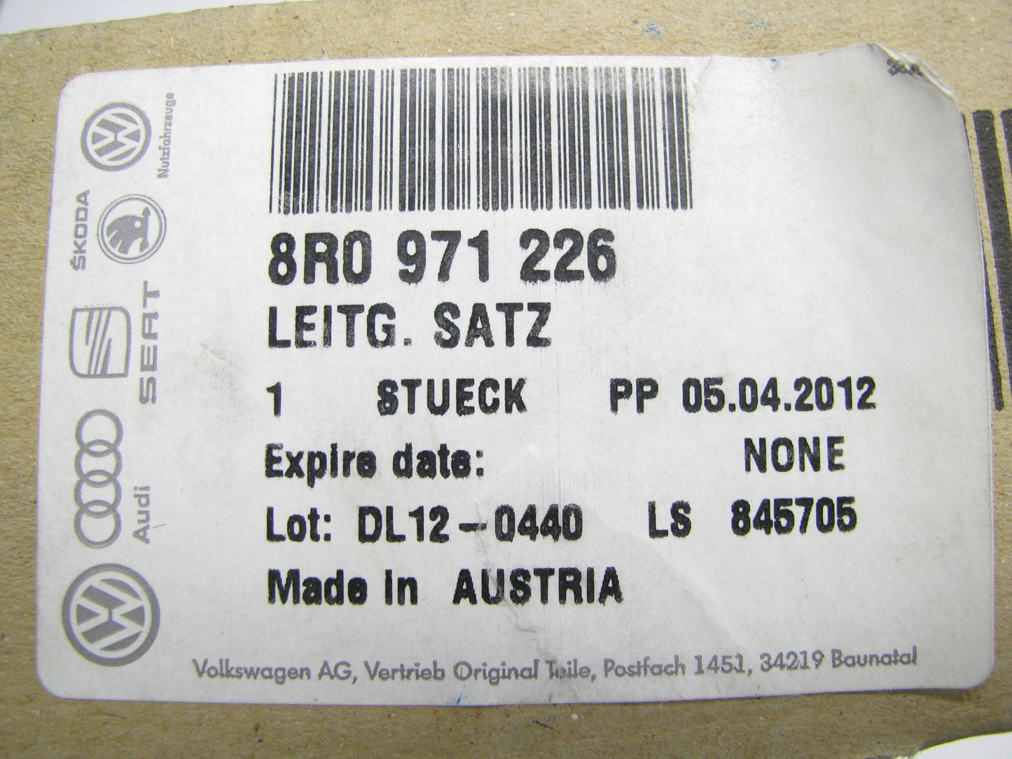 NEW GENUINE OEM 2015 Audi Q5 HYBRID Battery Cable Wire Harness 8R0971226