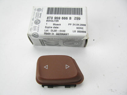 NEW - OEM Front Right Side Power Seat Memory Switch BROWN For Audi 8T0959666BZ99