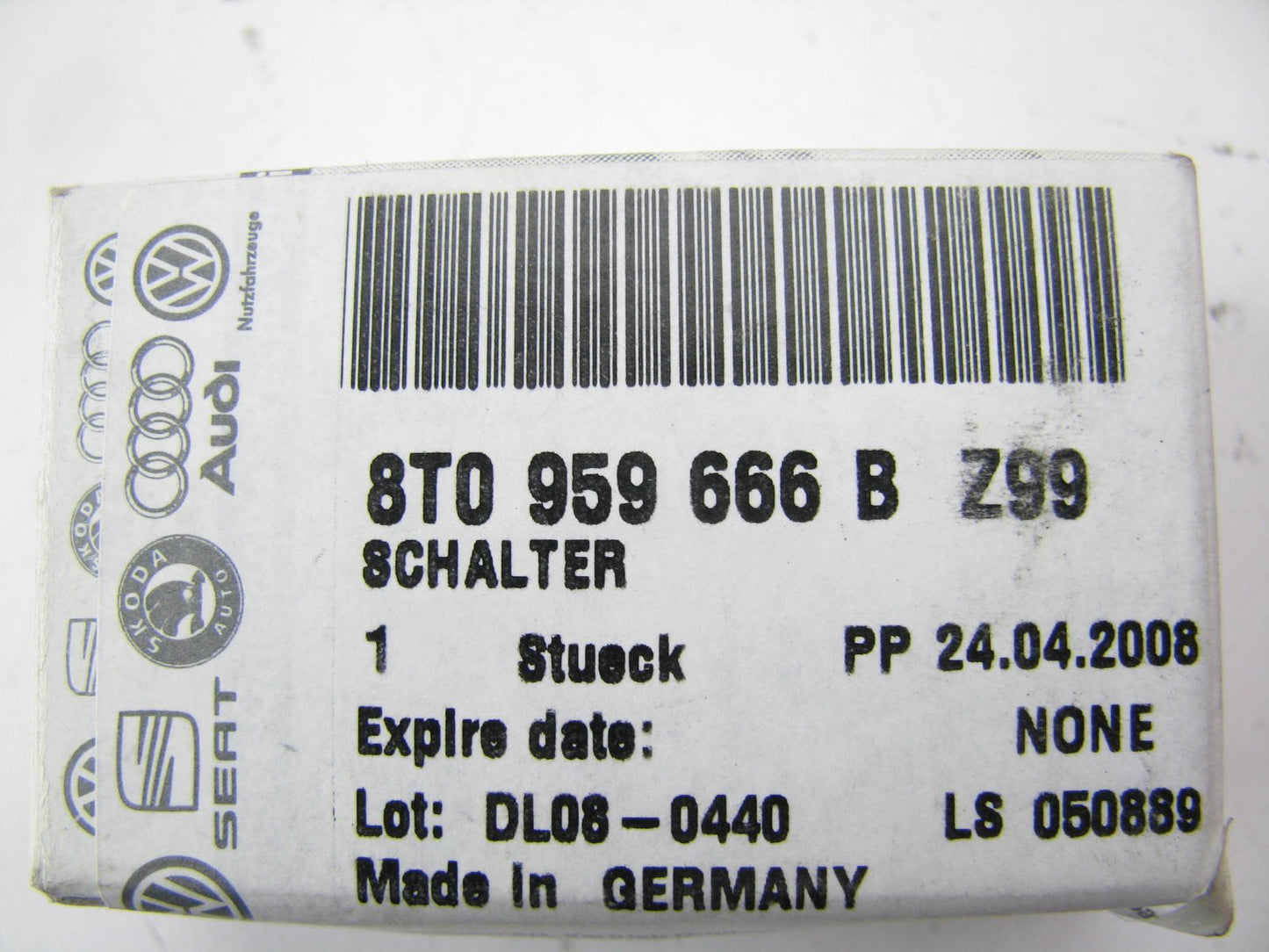 NEW - OEM Front Right Side Power Seat Memory Switch BROWN For Audi 8T0959666BZ99