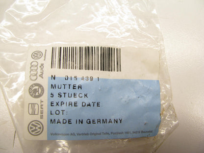 (5) Genuine OEM Volkswagen Fender Liner U-Nuts N0154391