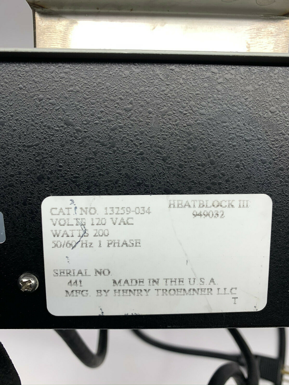 VWR Scientific Standard Heatblock III 13259-034 TESTED Heat Block Dry Bath