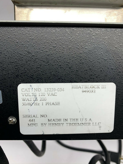 VWR Scientific Standard Heatblock III 13259-034 TESTED Heat Block Dry Bath