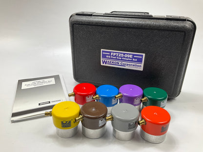 NEW, MISSING FPT25-4, Waekon FPT25-09E Fuel Gas Cap Adapter Master Test Tool Set