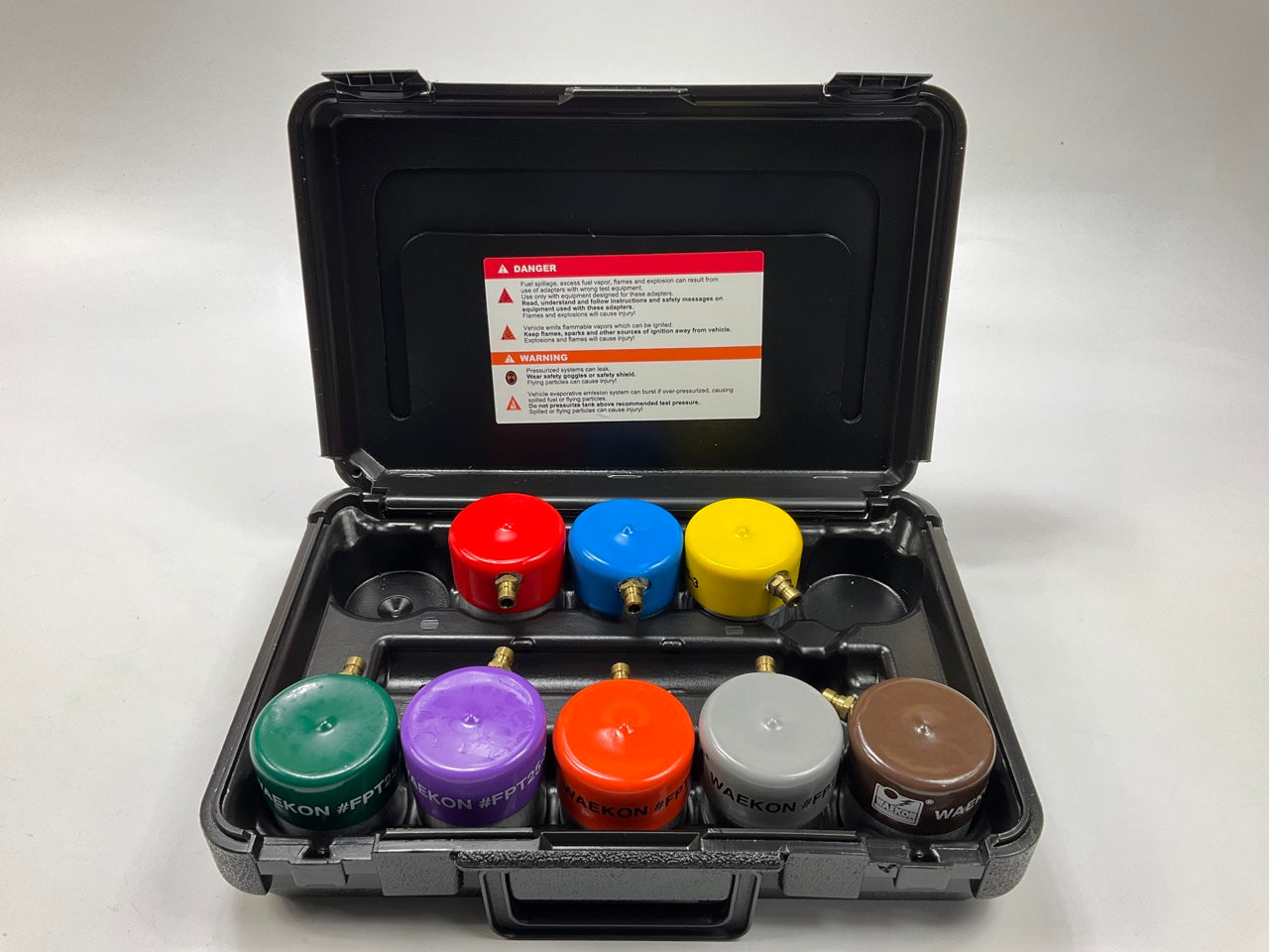 NEW, MISSING FPT25-4, Waekon FPT25-09E Fuel Gas Cap Adapter Master Test Tool Set