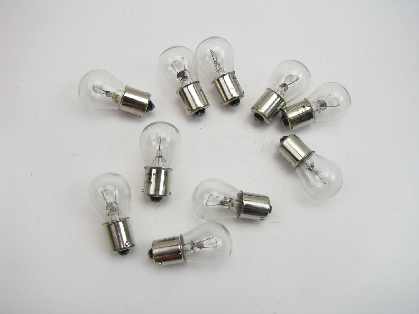 (10) Wagner 1129 Miniature Light Bulb - Single Contact Bayonet S-8