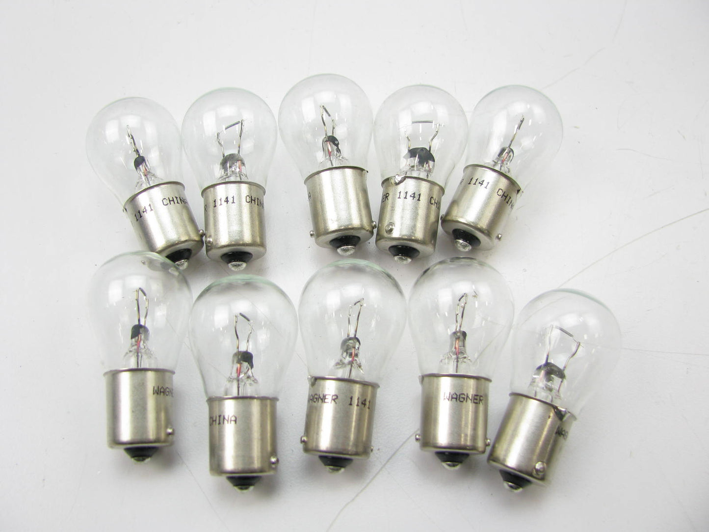 (10) Wagner 1141 Miniature Light Bulb - Single Contact Bayonet S-8