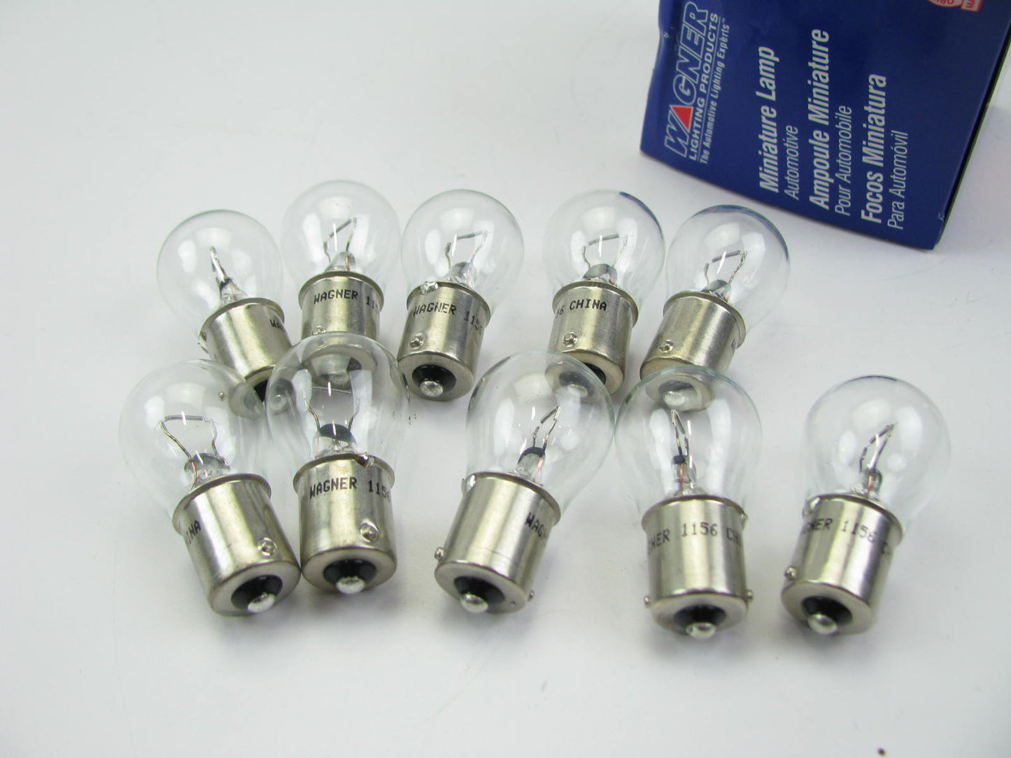 (10) Wagner 1156 Clear Tail Light Signal Brake Light Bulbs