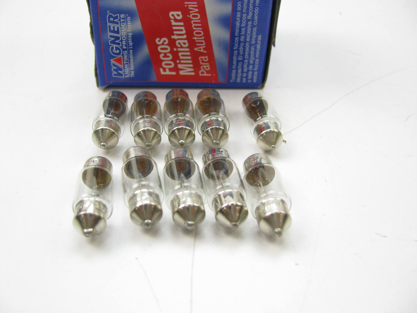 (10) Wagner 12100 Minature Light Bulb - SV8.5 T-3