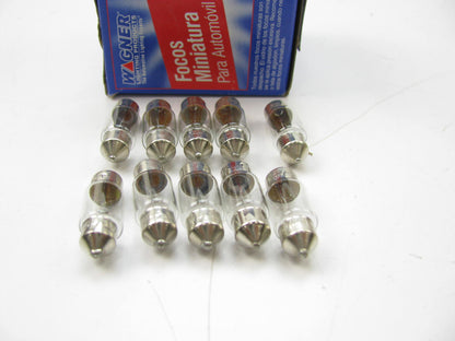 (10) Wagner 12100 Minature Light Bulb - SV8.5 T-3