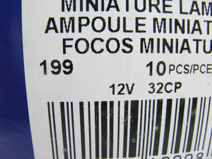 (10) Wagner 199 Turn Signal Light Bulb - Single Contact Bayonet S8 12V 28.8 Watt