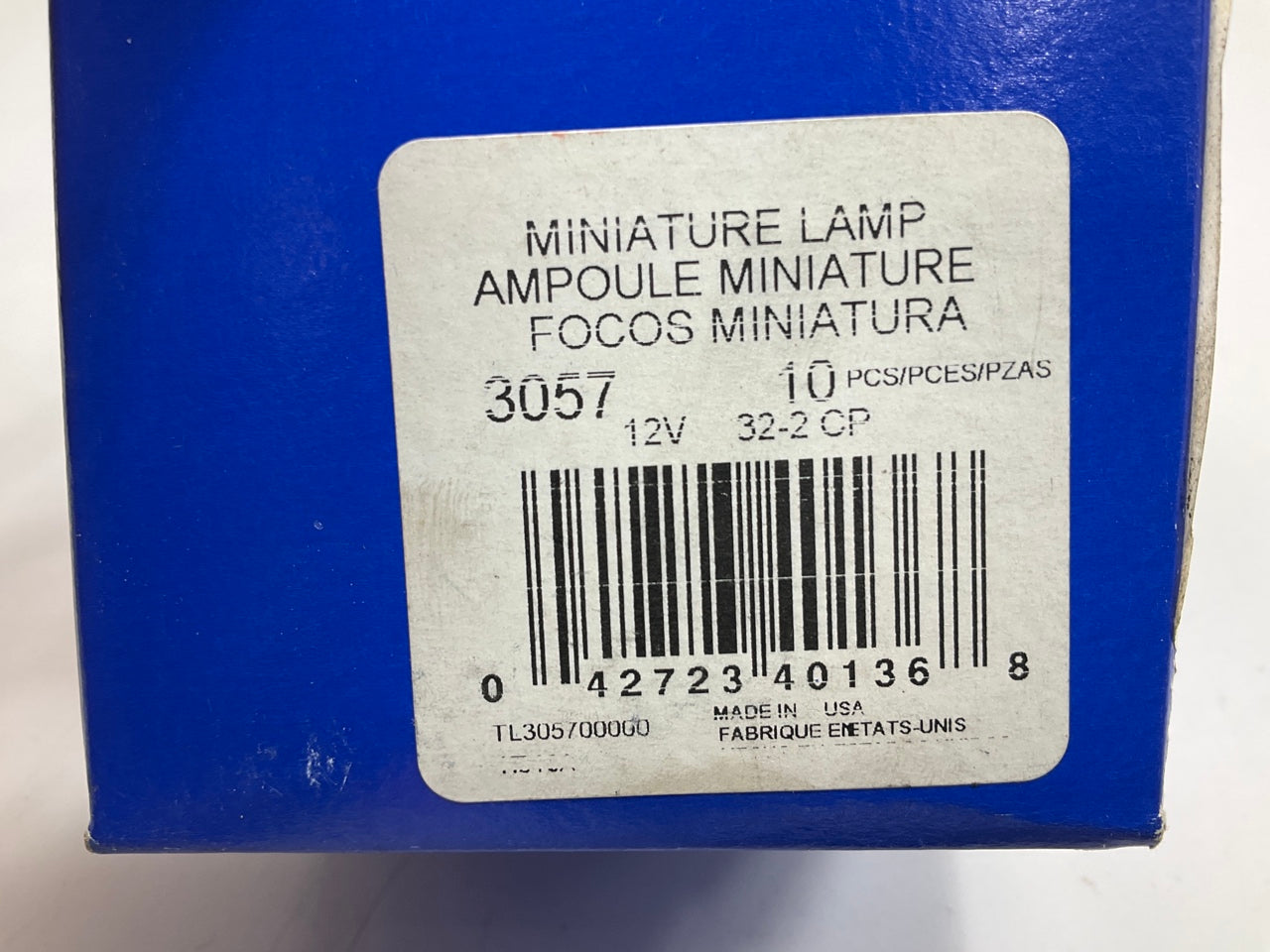 (9) Wagner 3057 Miniature Light Bulb - Double Contact Wedge GT-8