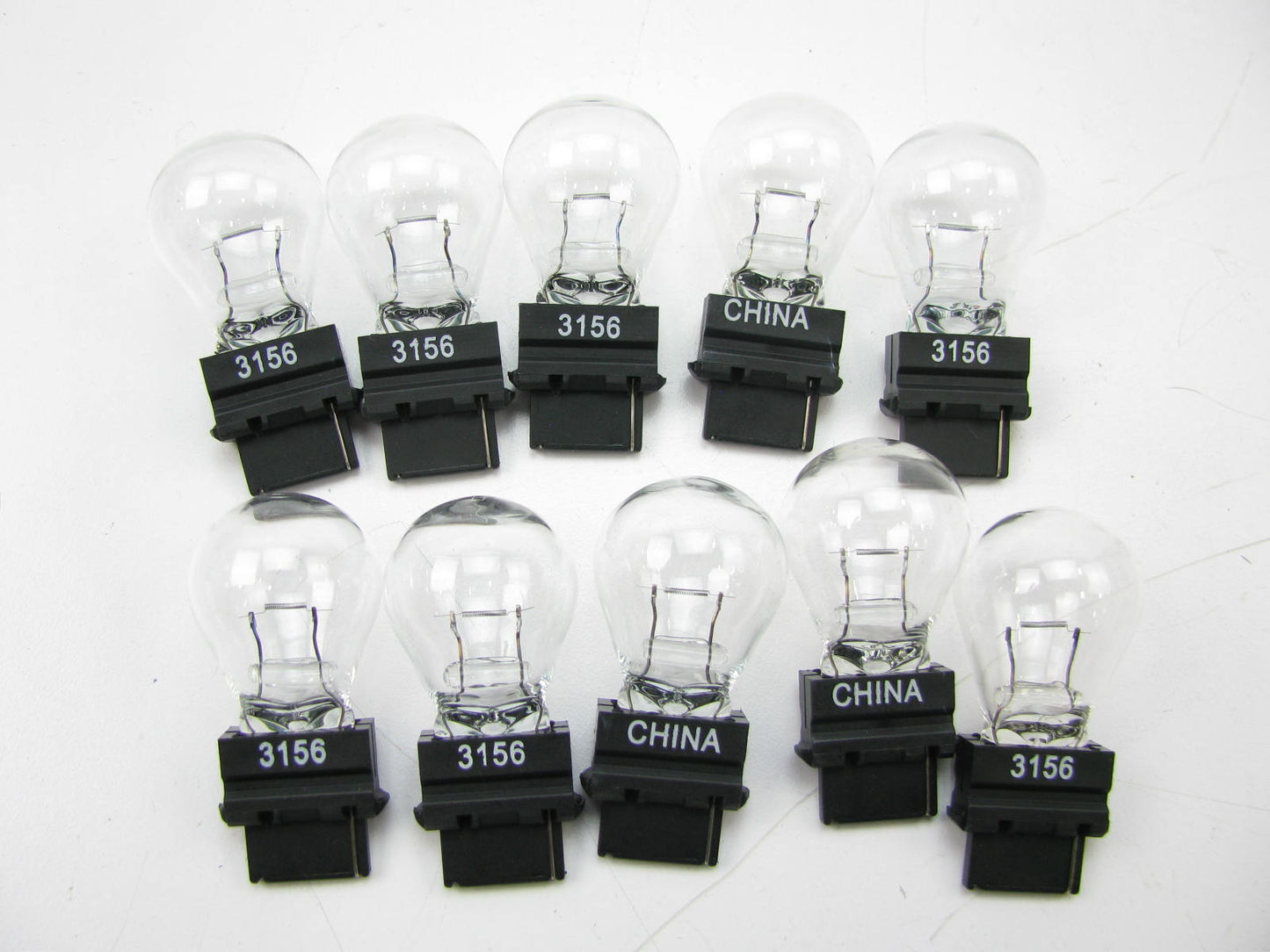 (10) Wagner 3156 Miniature Light Bulb - Single Contact Wedge GT-8