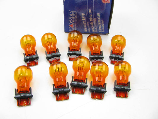 (10) Wagner 3157NA Turn Signal Light Bulb Amber - Double Contact Wedge GT-8 12V