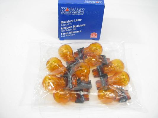 (10) Wagner 4157NALL Amber Turn Signal Light Bulb