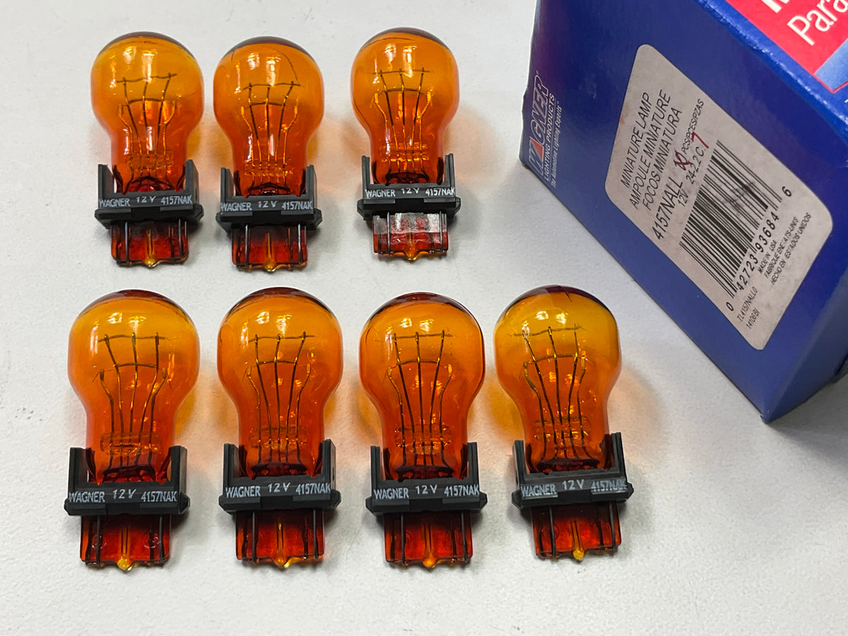 (7) Wagner 4157NALL Amber Turn Signal Light Bulb