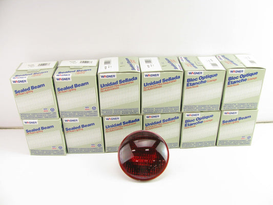 (12) Wagner 4413R RED Sealed Beam Lamp Light Bulbs 35W 12V 5.75'' - PACK OF 12 PC