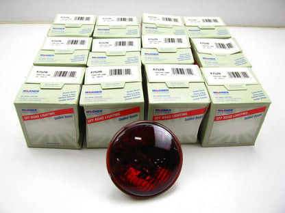 (12) WAGNER 4752R 28V 60W RED Light Lamp Bulb Red Beam 28 Volt 60 Watts PAR36