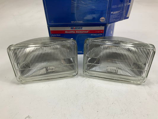 (2) Wagner 4912-1 Sealed Beam Headlamp Headlight Bulb 100x165mm 12V 50W