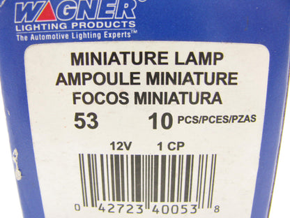 (10) Wagner 53 Miniature Light Bulb - Miniature Bayonet G-3