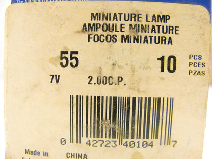 (10) Wagner 55 Tail Light Lamp Bulb