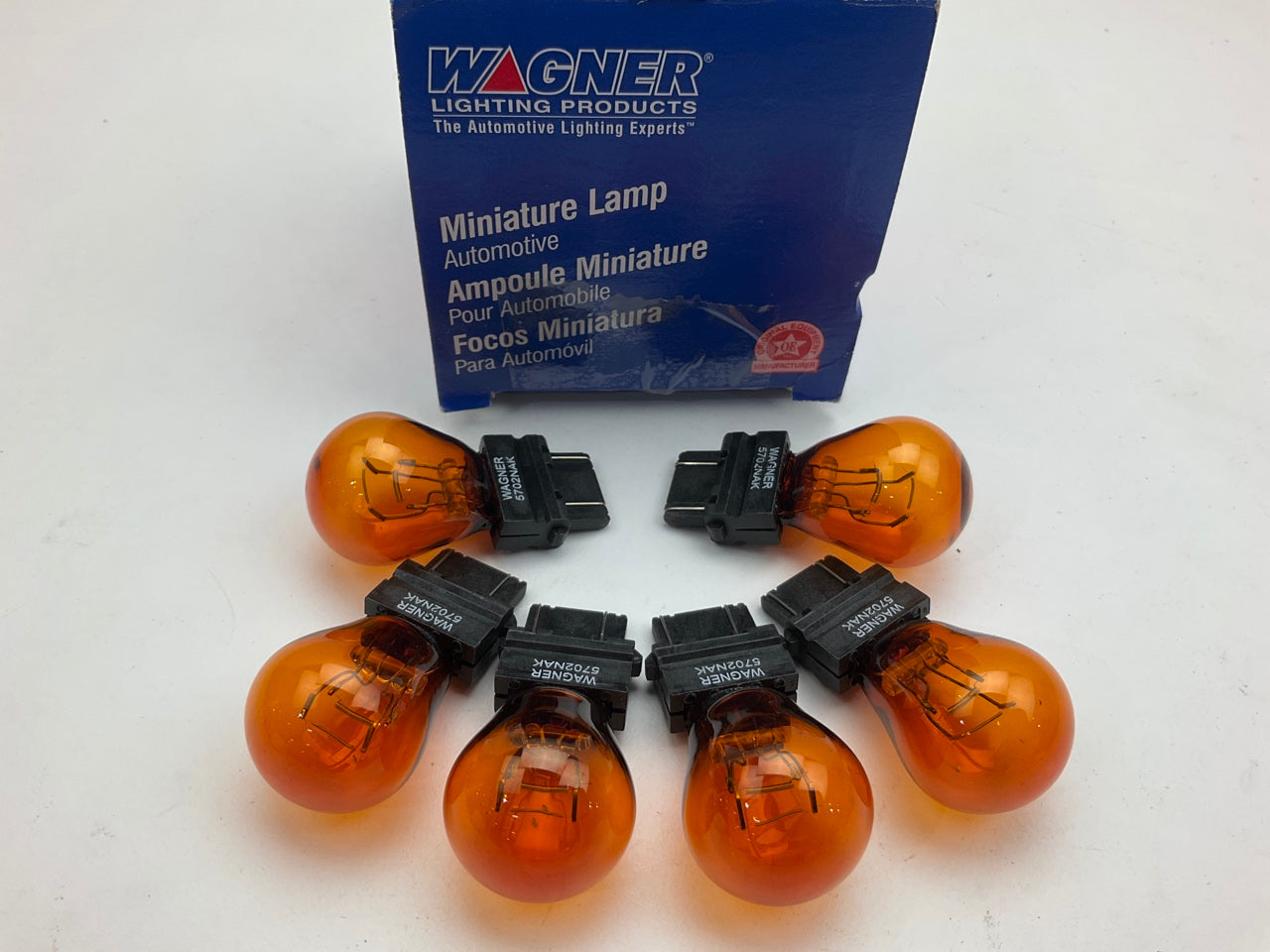 (6) Wagner 5702AK Amber Turn Signal Lamp Light Bulb GT8 12V