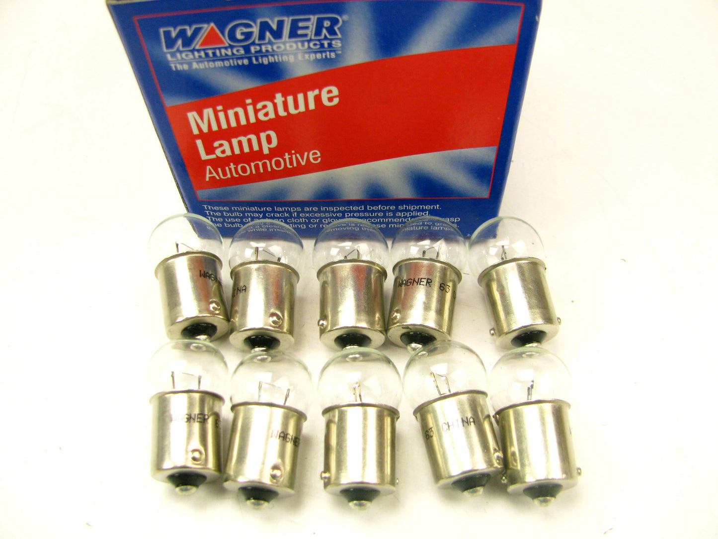 (10) Wagner 63 License Light Lamp Bulb