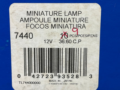 (9) Wagner 7440 Light Bulb 12V , 36.60 C.P