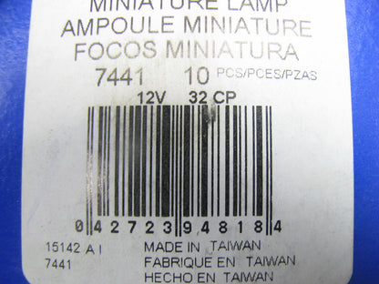 (10) Wagner 7441 Back Up Lamp Light Bulb T6 12V