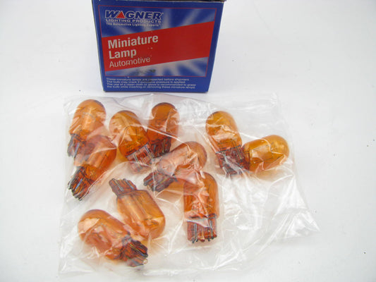 (10) Wagner 7443NA Amber Turn Signal Parking Light Bulbs