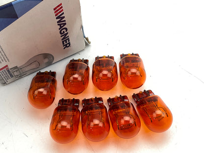 (8) Wagner 7443NA Amber Turn Signal Parking Light Bulbs