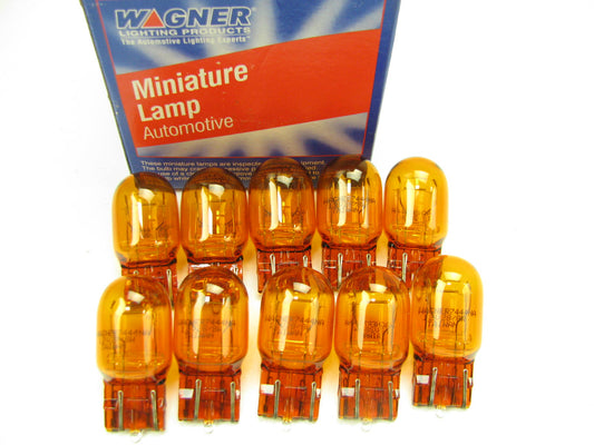 (10) Wagner 7444NA Amber Turn Signal Lamp Light Bulbs
