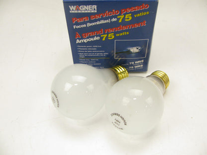 (2) Wagner 75WRS Rough Service Light Lamp Bulb - 75W