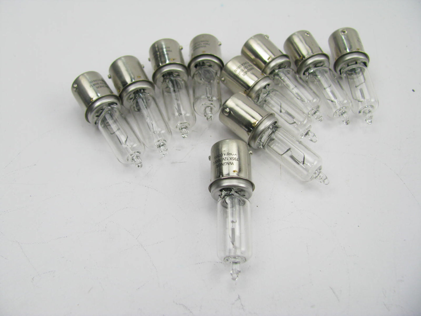 (10) Wagner 795X Dome Light Bulb - Single Contact Bayonet T-4 1/2 12.8V 50 Watt