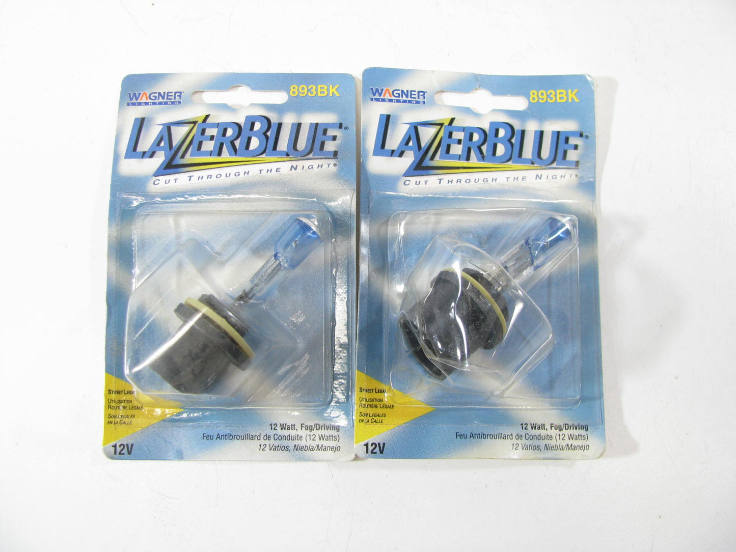 (2) Wagner 893BK Lazer Blue Fog Light Lamp Bulb