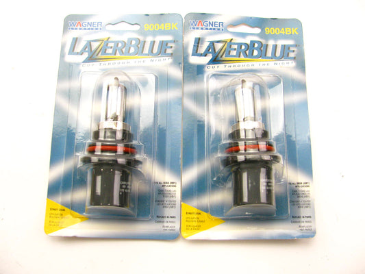 (2) Wagner 9004BK Lazer Blue Headlight Headlamp Bulb 9004 HB1