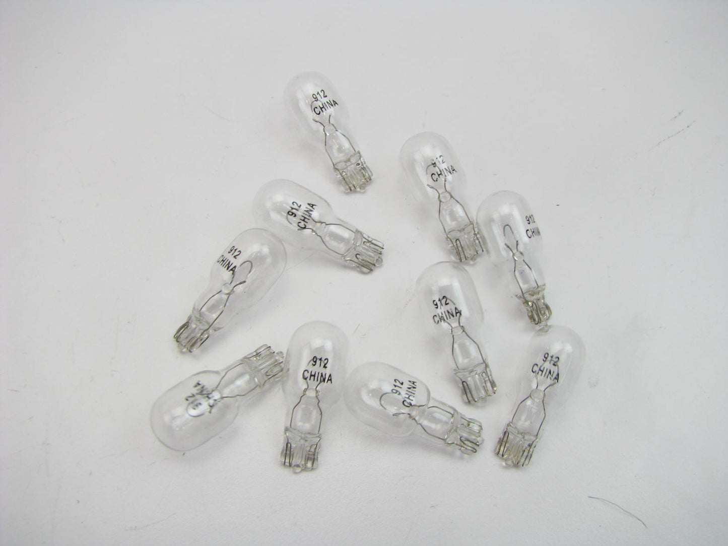 (10) Wagner 912 Miniature Light Bulb - Wedge T-5 5/8