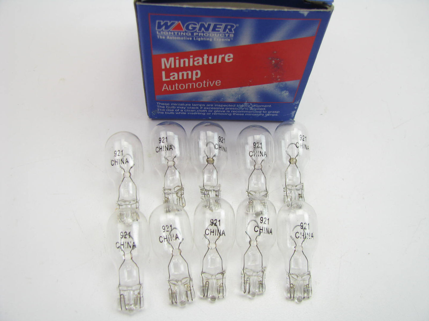 (10) Wagner 921 Miniature Light Bulb - Wedge T-5