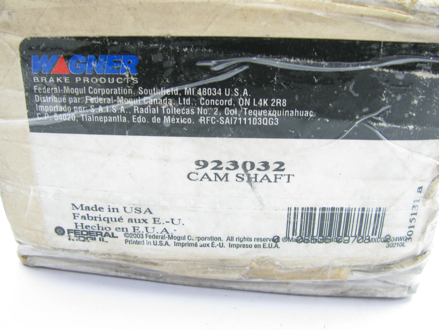 Wagner 923032 Air Brake Camshaft