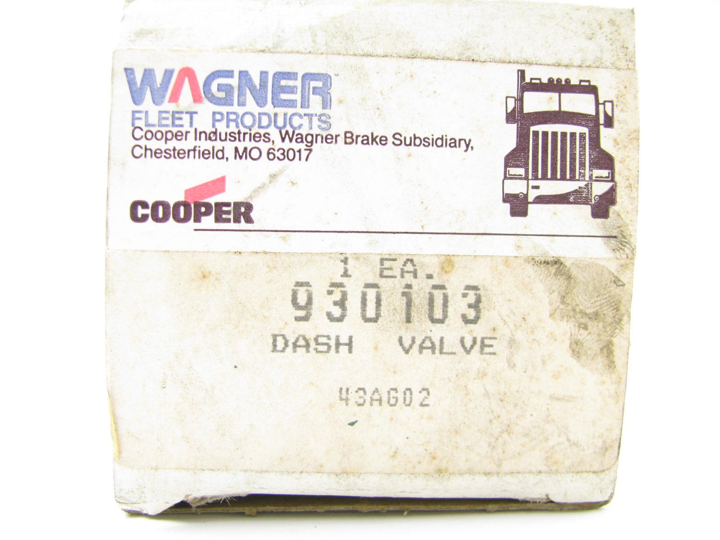 REMAN. Wagner 930103 Trailer Supply Hand Control Air Brake Valve - PP-7