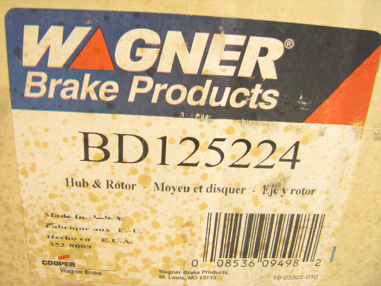 Wagner BD125224 Disc Brake Rotor And Hub Assembly - Front