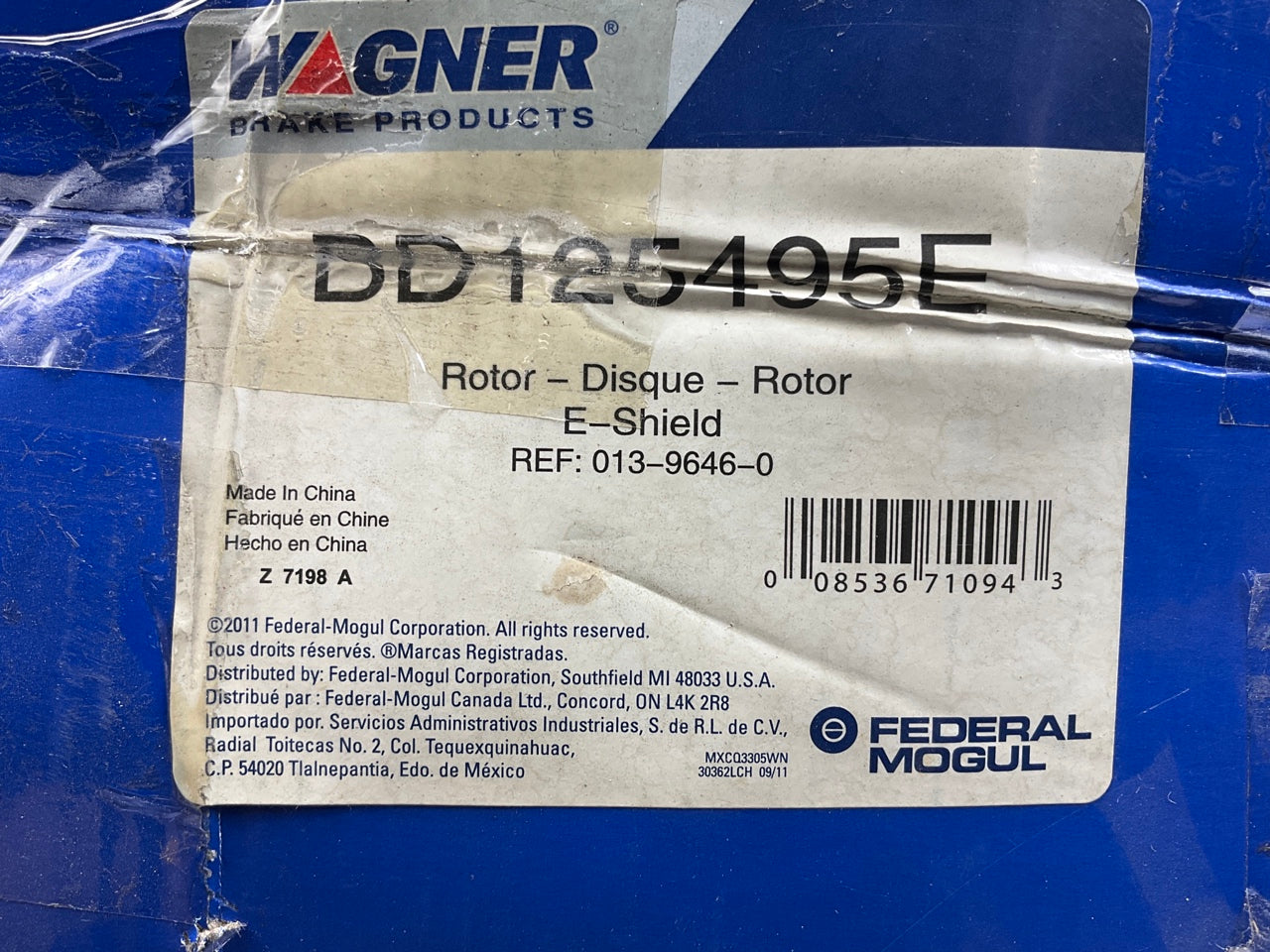 Wagner BD125495E Front Disc Brake Rotor And Hub Assembly