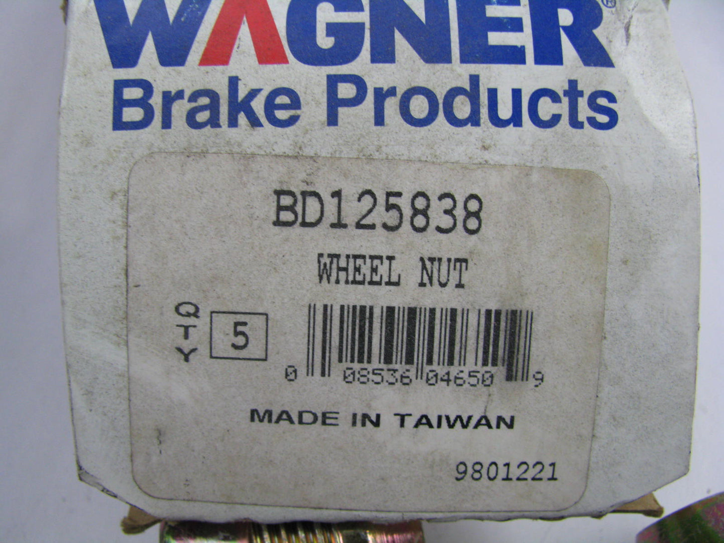 (x5) Wagner BD125838 Wheel Lug Nuts