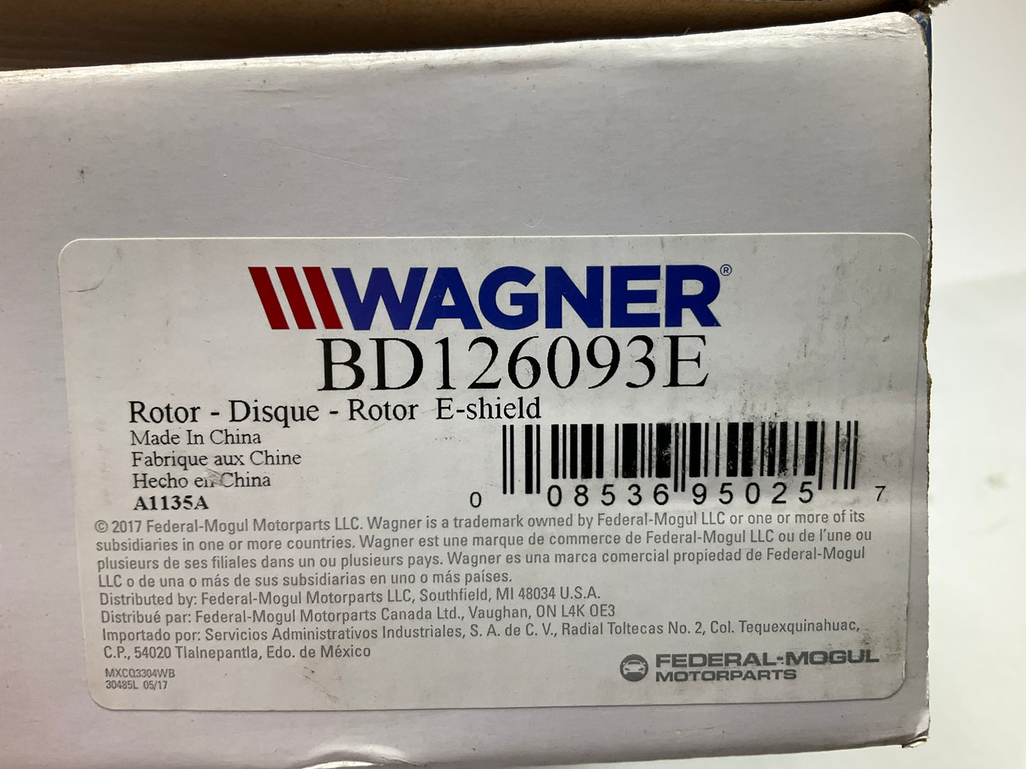 Wagner BD126093E Front Disc Brake Rotor