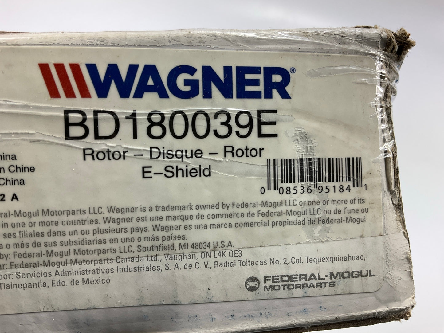 Wagner BD180039E Front Disc Brake Rotor