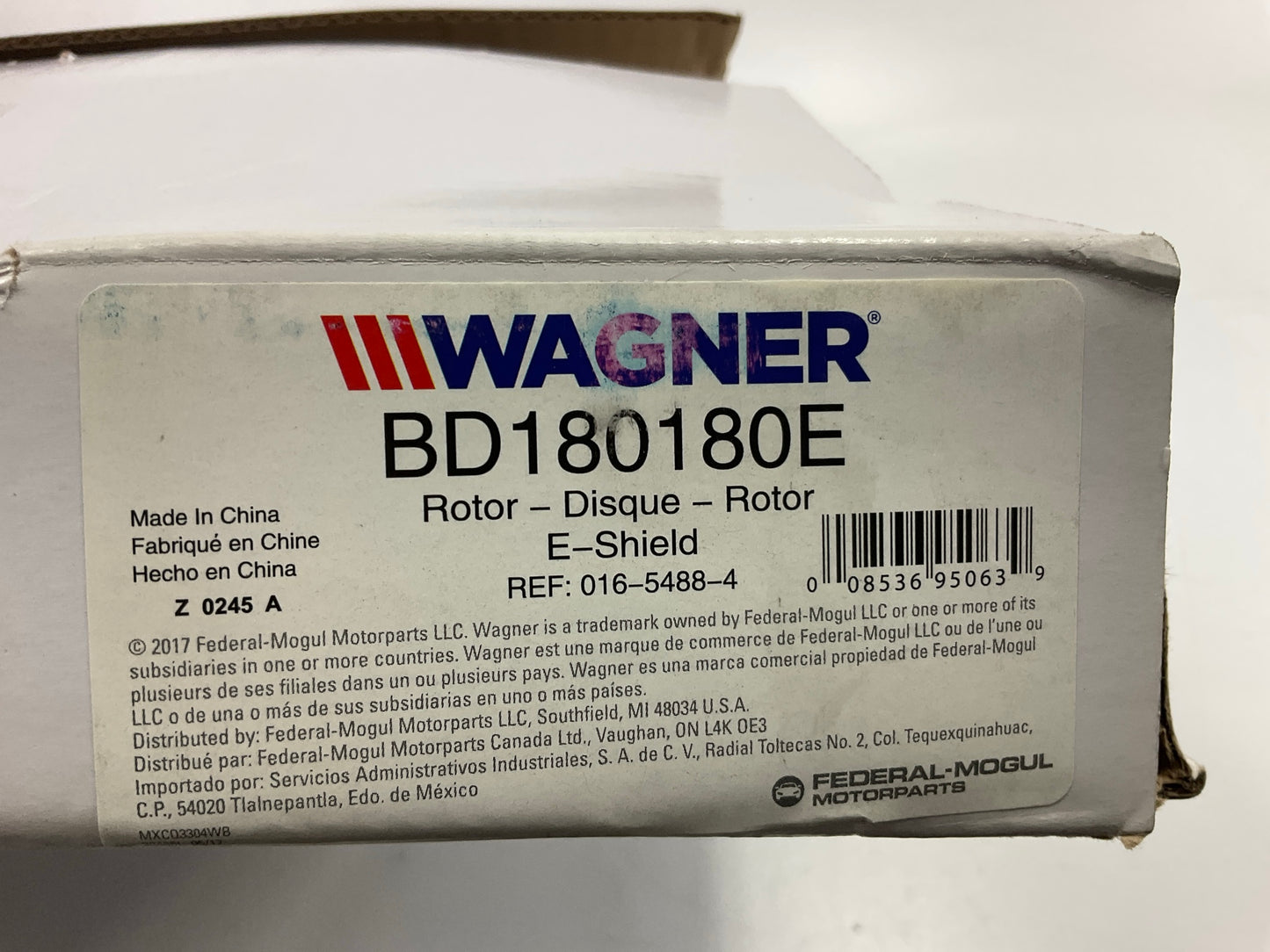 (2) Wagner BD180180E Disc Brake Rotor, Rear