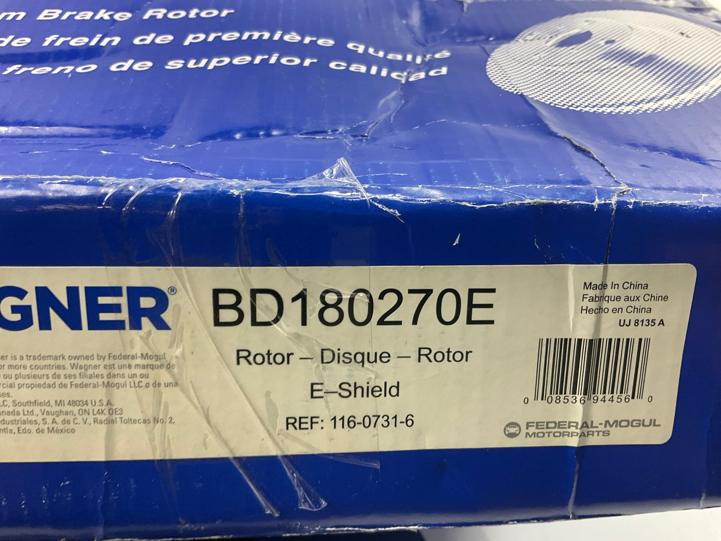 Wagner BD180270E Front Disc Brake Rotor For 2009-2016 Toyota Venza