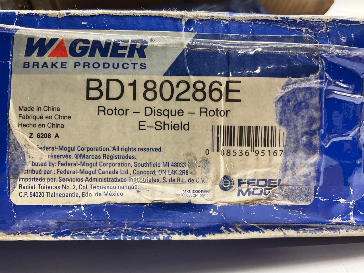 Wagner BD180286E Front Disc Brake Rotor